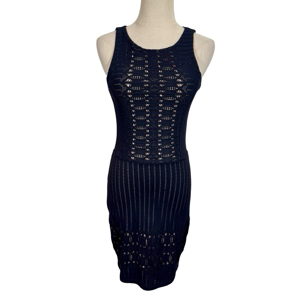 Nightcap by Carisa Rene Spiral Lace Bodycon Dress in Black size 4/large - Picture 5 of 14